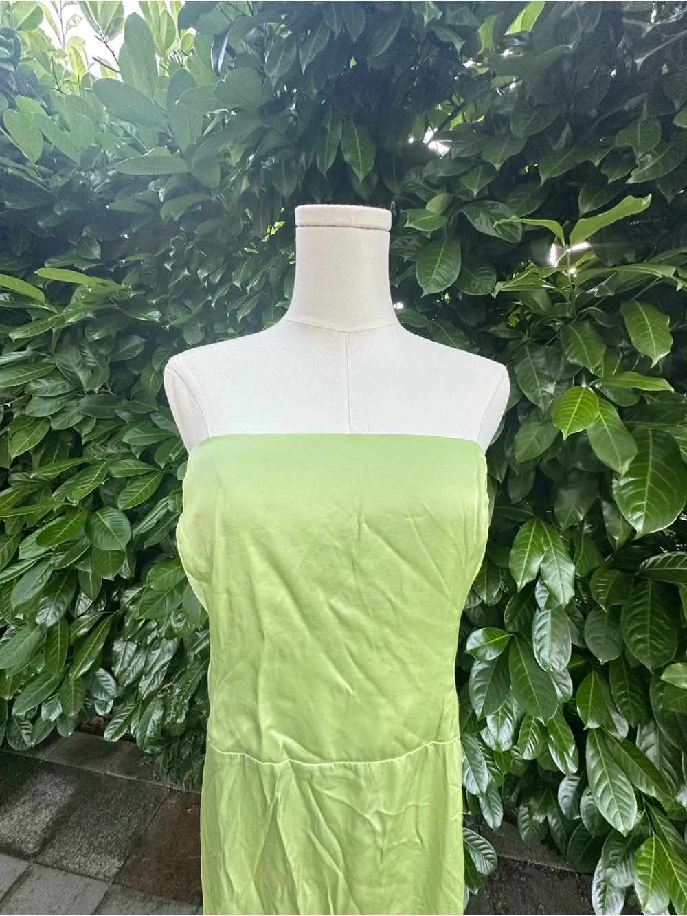 Abercrombie & Fitch Strapless Lime Green Maxi Dress (detachable straps)